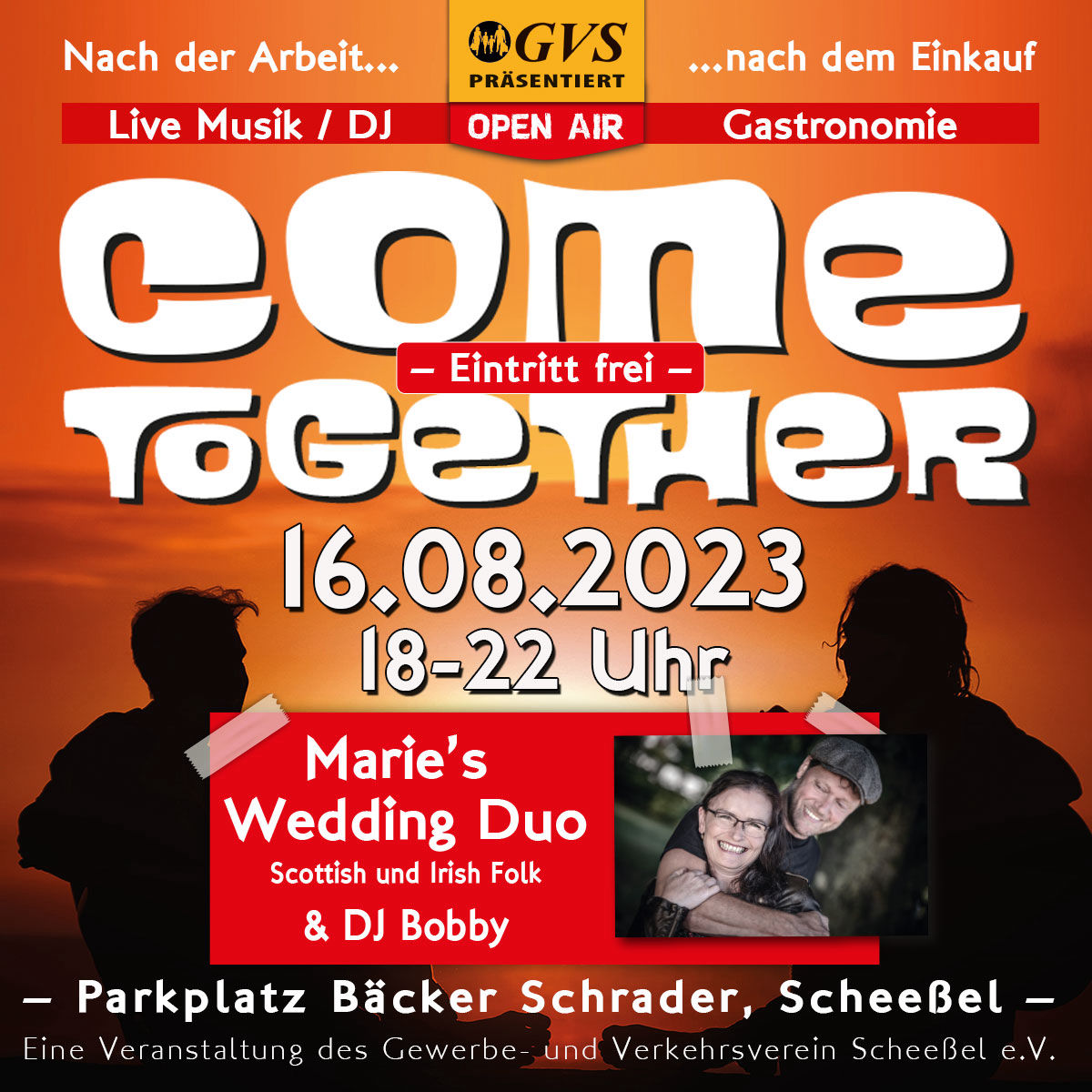 Live Musik, DJ Bobby, Marie's Wedding Duo, GVS, Come Together, Teneja