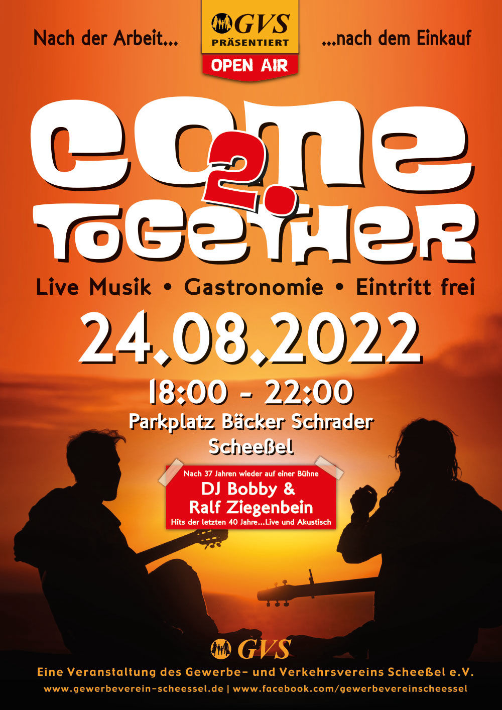 Live Musik, DJ Bobby, Ralf Ziegenbeim, GVS, Come Together, Teneja