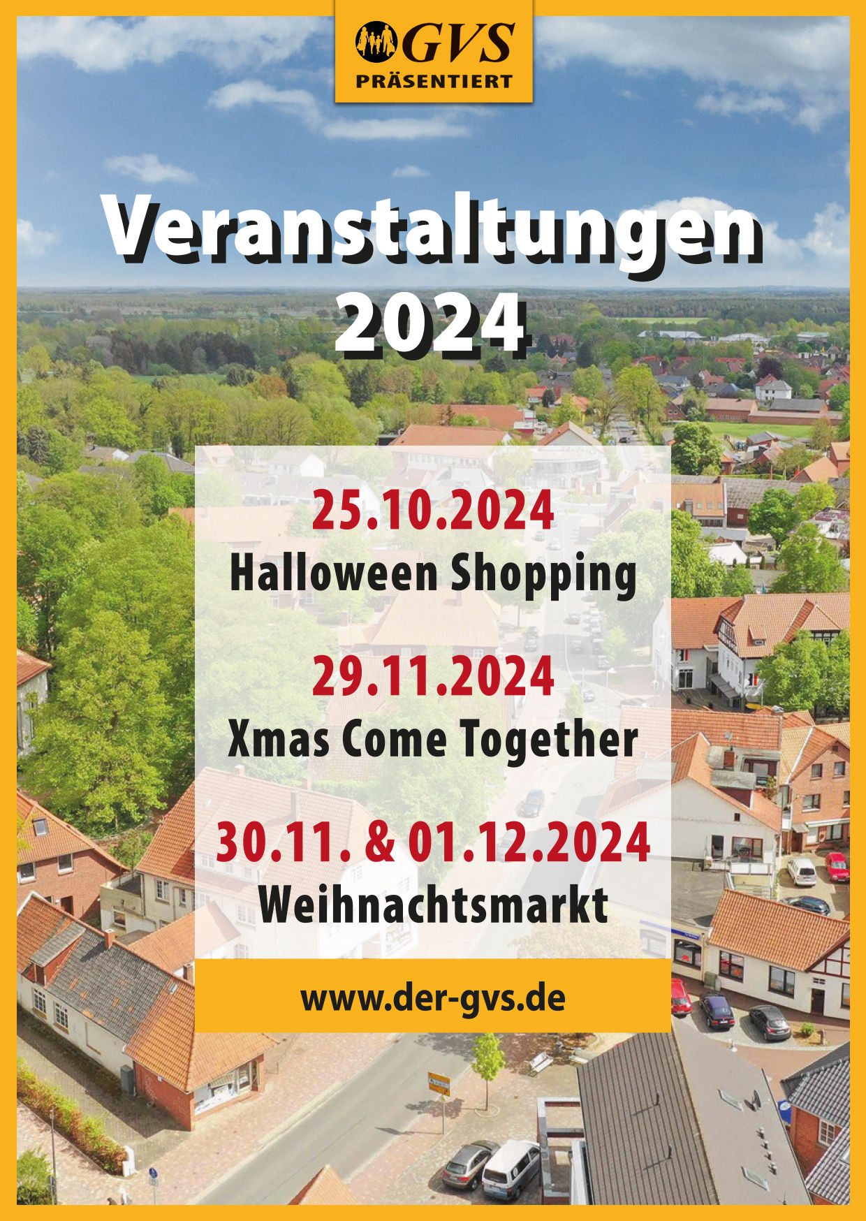 GVS, Veranstaltungen, 2024, Xmas Come Together, Halloween Shopping, Weihnachtsmarkt